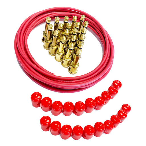 George L's Pedal Board Effects Cable * MEGA SIZE KIT * 20' Vintage Red 20 Plugs