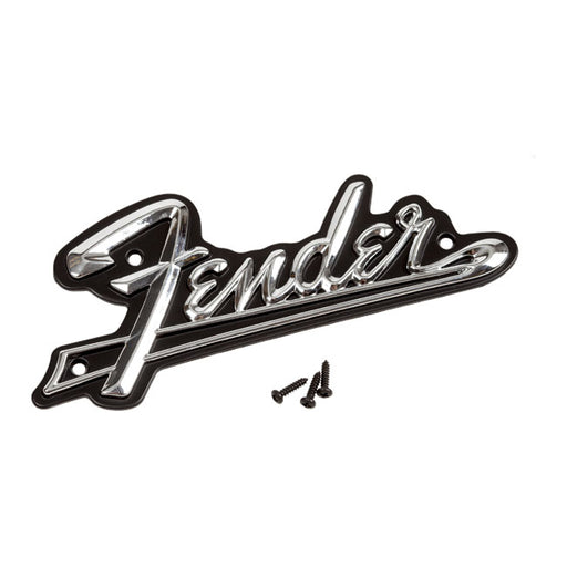 Fender Black Panel Amplifier Logo Silver/Black 0994093000