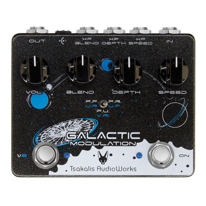 multi mod pedal Tsakalis AudioWorks Galactic Multi Modulation Pedal