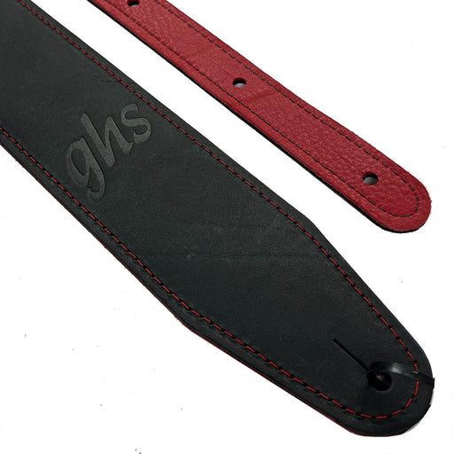 GHS Ball Glove Leather Guitar Strap Black A19SB
