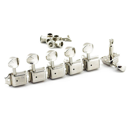 Kluson 6-In-Line Traditional Safety Post Double Line Tuner Set KD-6B-NMDR