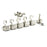 Kluson 6-In-Line Traditional Safety Post Double Line Tuner Set KD-6B-NMDR