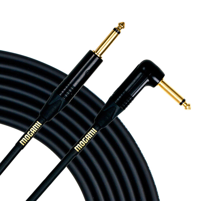 Mogami Gold Series 18 FT Instrument Cable Angled Plug