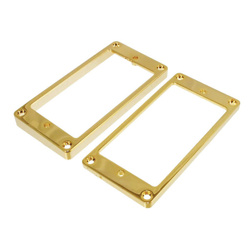 US Spec Les Paul Gold Curved Metal Humbucker Ring Set PC-0438-002