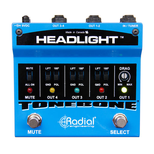 Radial Tonebone Headlight Four Output Guitar Amp Selector