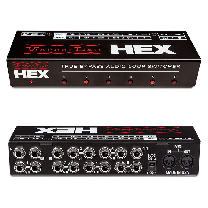 Voodoo Lab HEX Audio Loop Switcher 6 Loops Vision Guitar