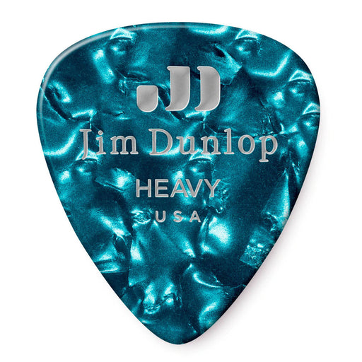 72-Pack! Dunlop Celluloid Turqouise Pearloid Pick Heavy 483R11HV