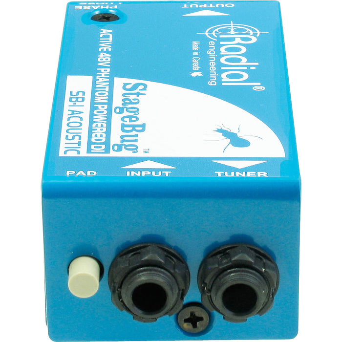 Radial StageBug™ SB-1 Active Acoustic DI - 48v Phantom Powered Direct Box