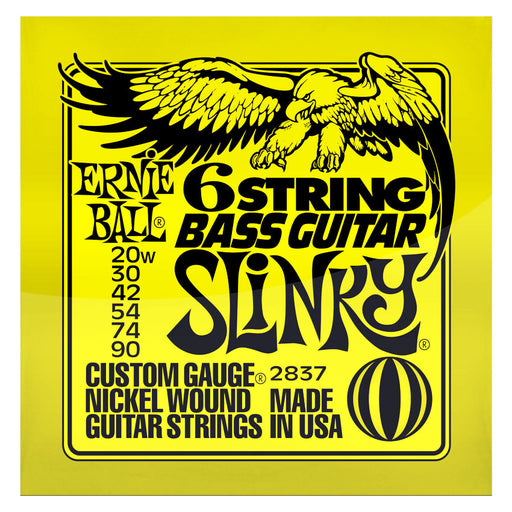 Ernie Ball 2837 Slinky 6-String Small Ball End 29 5/8 Scale Bass Guitar Strings