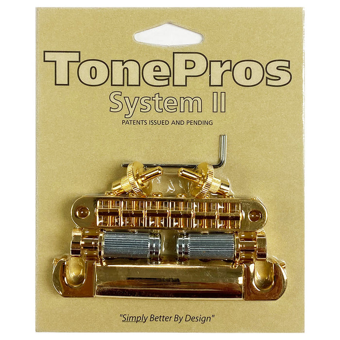 TonePros Nashville Pre-Notched Bridge & Tailpiece Set Gold LPM04-G