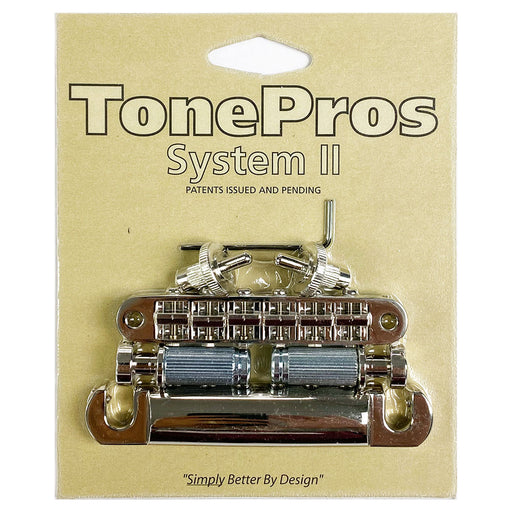 TonePros Nashville Pre-Notched Nickel Bridge Tailpiece Set LPM04-N