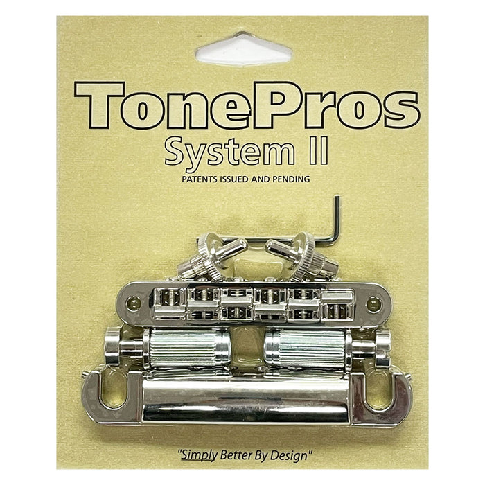 TonePros Nashville Complete Un-Notched Bridge & Tailpiece Set LPS02-C Chrome