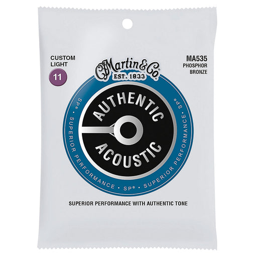 Martin Acoustic SP Guitar Strings Phosphor Bronze 11-52 Custom Light MA535