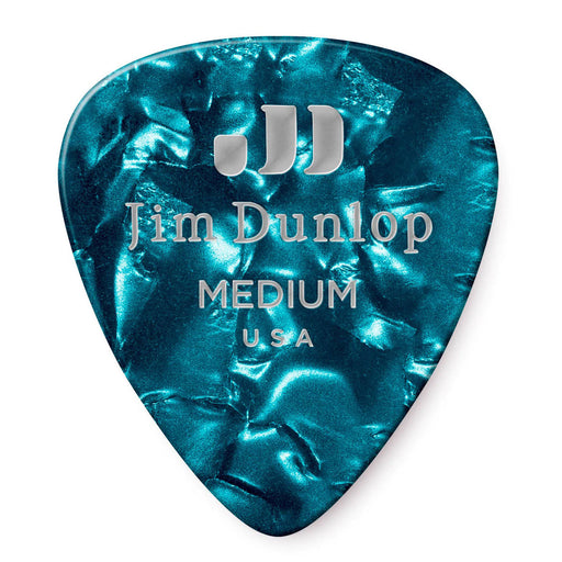 72-Pack! Dunlop Celluloid Turqouise Pearloid Pick Medium 483R11MD
