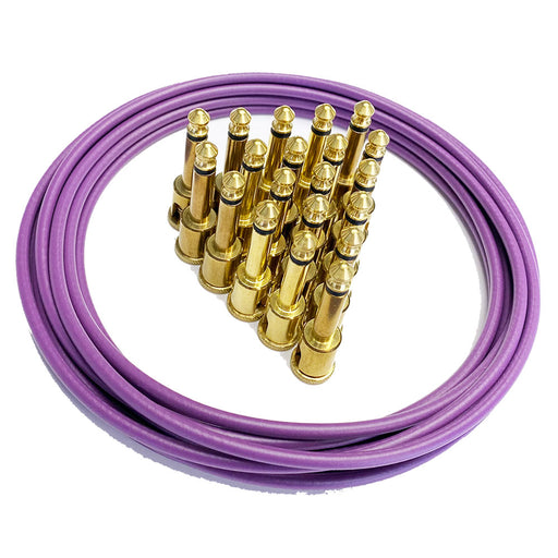George L's Purple Mega-Pack Pedalboard Effects Cable Kit 15' 20 Plated Plugs