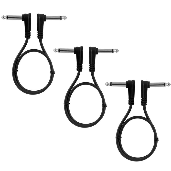 Mogami Pure Patch 1 FT Pedalboard Patch Cable Angled Plugs 3-Pack