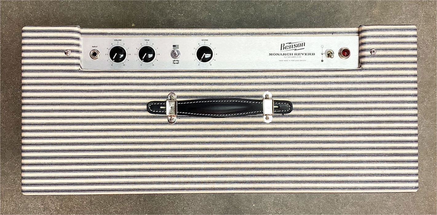 Benson Amps Monarch Reverb 1x12 Combo Amplifier Classic Striped/Oxblood