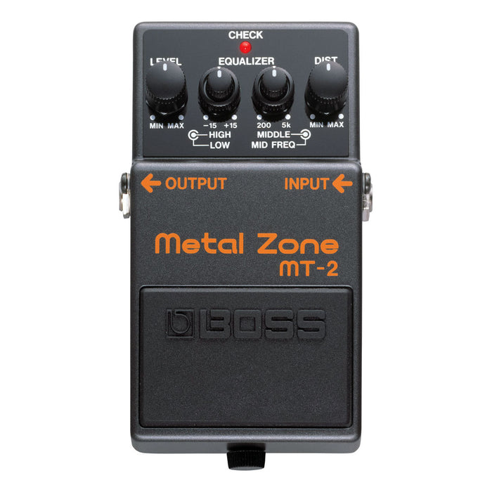 distortion guitar pedals Boss MT-2 Metal Zone Distortion Pedal 3-band EQ