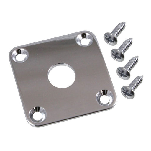Les Paul Quality Metal Jack Plate With Screws Nickel AP-0633-001