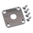 Les Paul Quality Metal Jack Plate With Screws Nickel  AP-0633-001