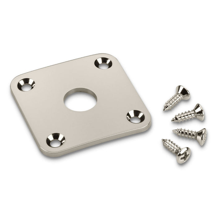 Schaller Metal Curved Jack Plate Nickel 15190100