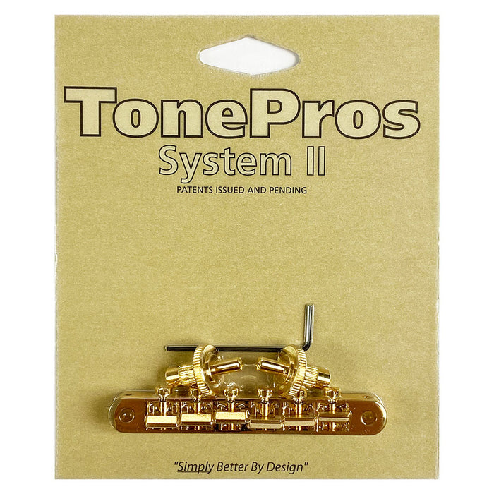 TonePros ABR1 Nashville Replacement Tune-O-Matic Bridge  Gold NVR2-G