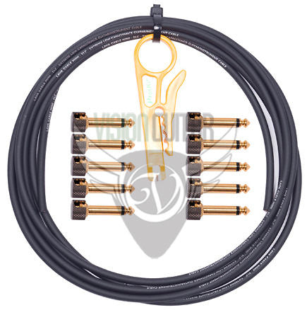 Lava Cable SolderFree PEDALBOARD KIT Black & Gold Plugs