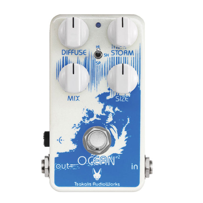 ocean reverb pedal Tsakalis AudioWorks Ocean v2 Reverb Pedal — Vision Guitar