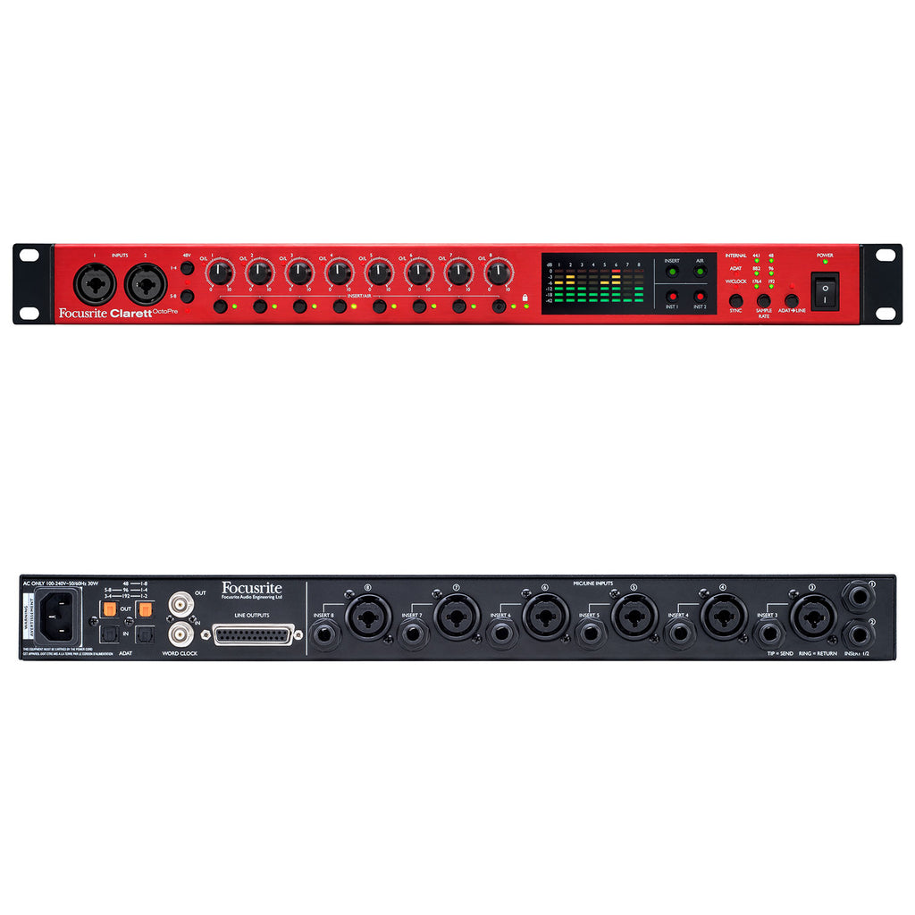 Focusrite 8Pre USB 18-in 20-out Audio Interface | Vision Guitar