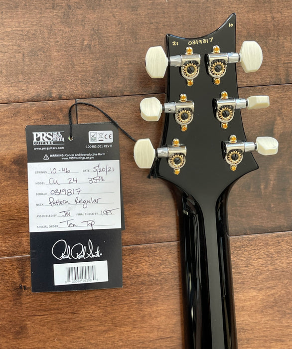 PRS 35th Anniversary Custom 24 Orange Tiger Smokeburst 10-Top 0319817