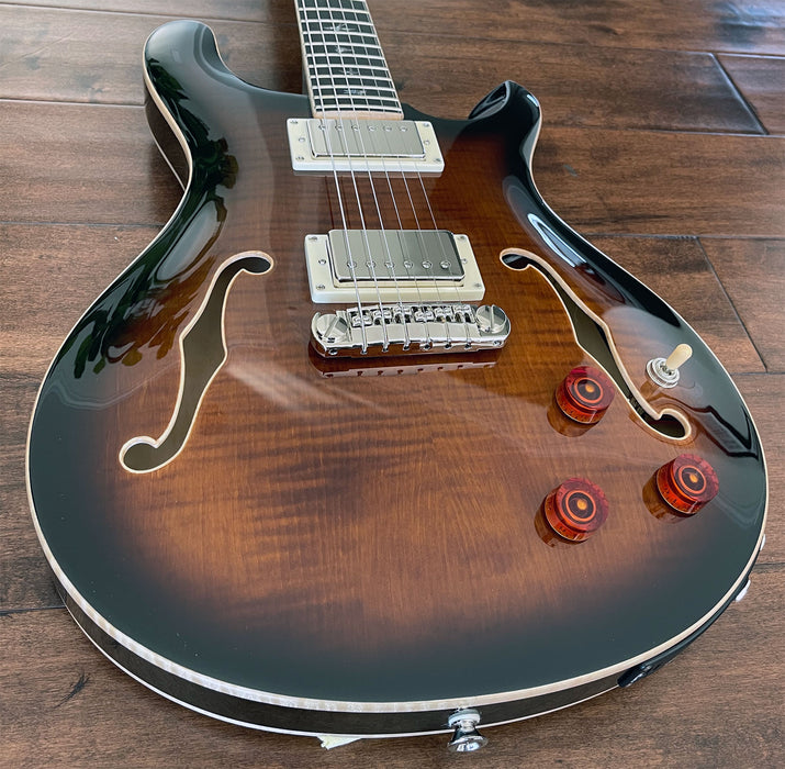 PRS SE Hollowbody II Piezo Electric Guitar Black Gold F01856