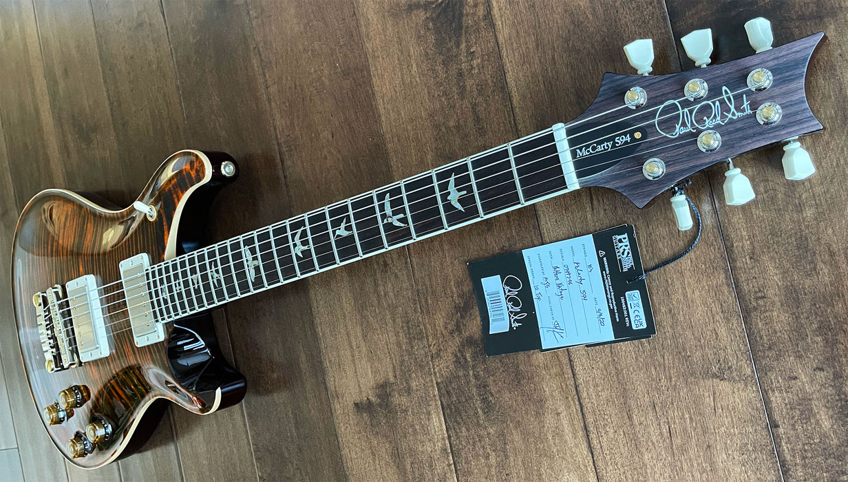 PRS McCarty 594 Electric Guitar Orange Tiger Hybrid Package 10-Top 0349796