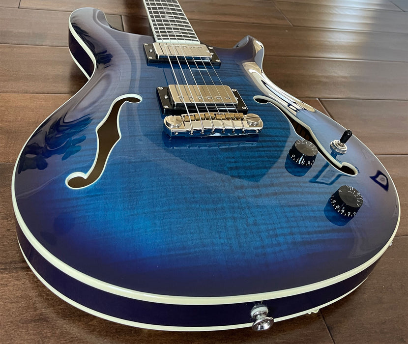 PRS SE Hollowbody II Electric Guitar Faded Blue Burst F14891