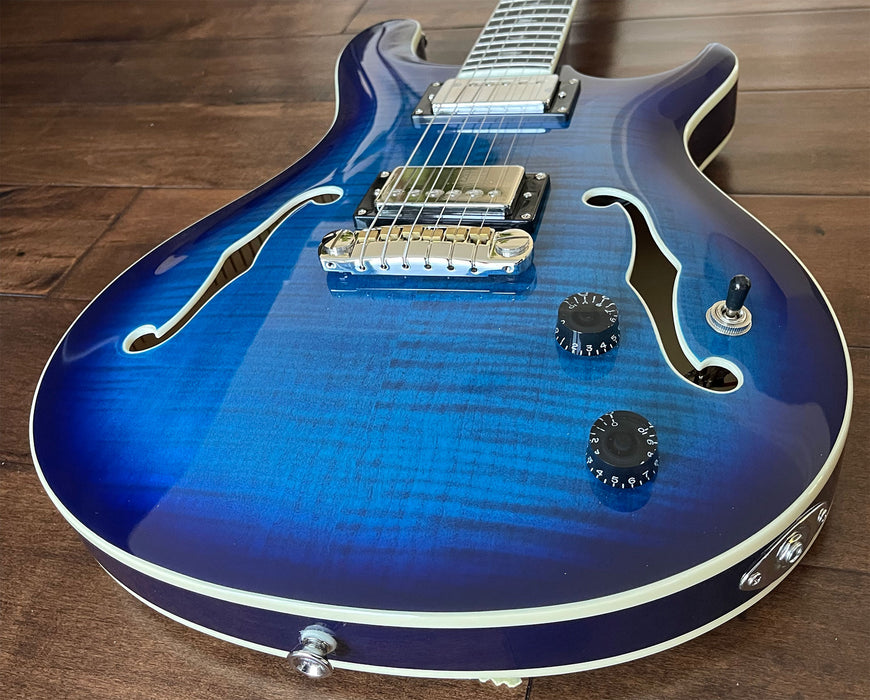 PRS SE Hollowbody II Electric Guitar Faded Blue Burst F14891