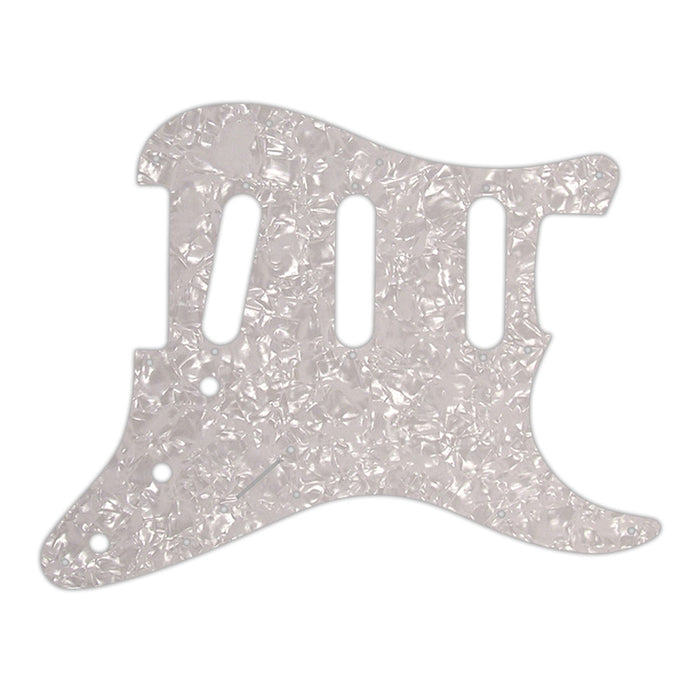 WD 11-Hole Strat Pickguard 3-Ply Pearl White ST-228