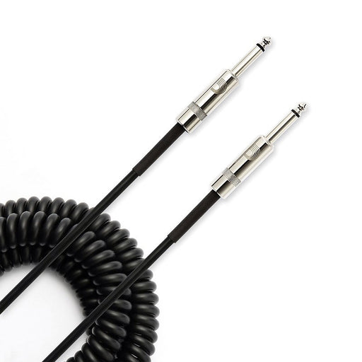 D'Addario PW-CDG-30BK Custom Series 30' Black Coiled Instrument Cable