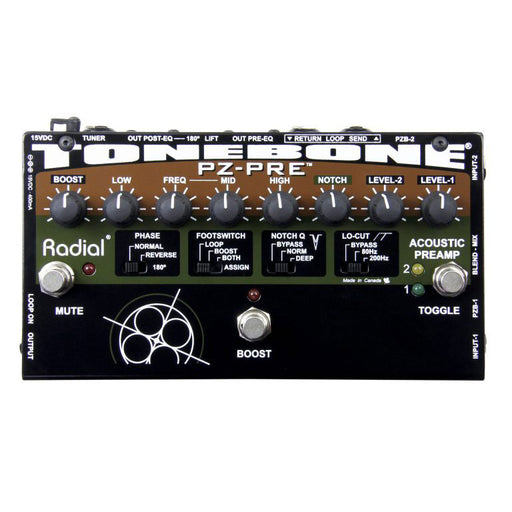 Radial Engineering PZ-PRE Dual Acoustic Instrument Preamp With DI Box