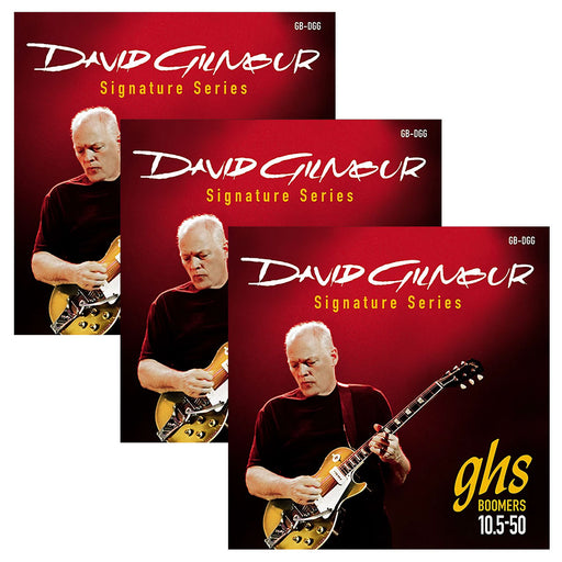 3-Pack! GHS David Gilmour Signature Red Electric Guitar Strings 10.5-50 GB-DGG