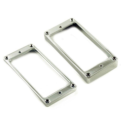 US Spec Les Paul Chrome Curved Metal Humbucker Ring Set PC-0438-010