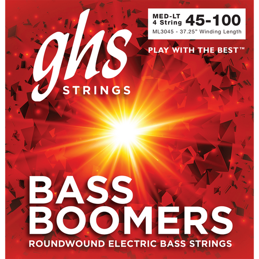 GHS Boomers 4-String Roundwound Bass Strings ML3045 Medium Light 45-100