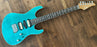 Suhr Custom Modern Plus Trans Teal Flame Roasted Maple Ziricote Neck 67151