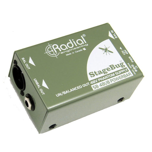 Radial StageBug SB-48UB Power Bar 48v Phantom Power Supply w/Instrument Output