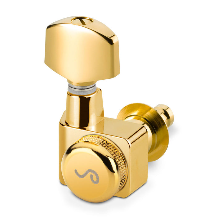 Schaller F-Series 2-Pin Standard 6IL Locking Tuners Gold 10560520.01.50