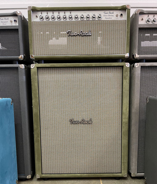 Two-Rock 150w Silver Sterling Signature Head & Cabinet Moss Green Suede