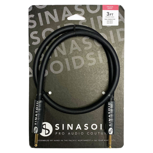 Sinasoid Sasquatch Premium 3 Foot Speaker Cable Gold Plugs