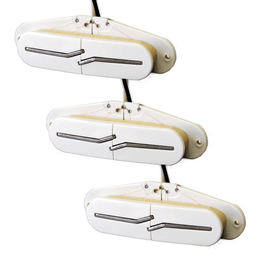 Lindy Fralin Split-Blade Blues Strat Pickup Set Medium Radius White
