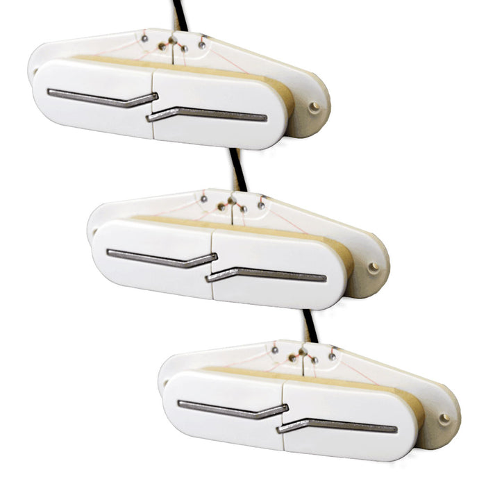 Lindy Fralin Split-Blade Vintage Strat Pickup Set Round Radius White