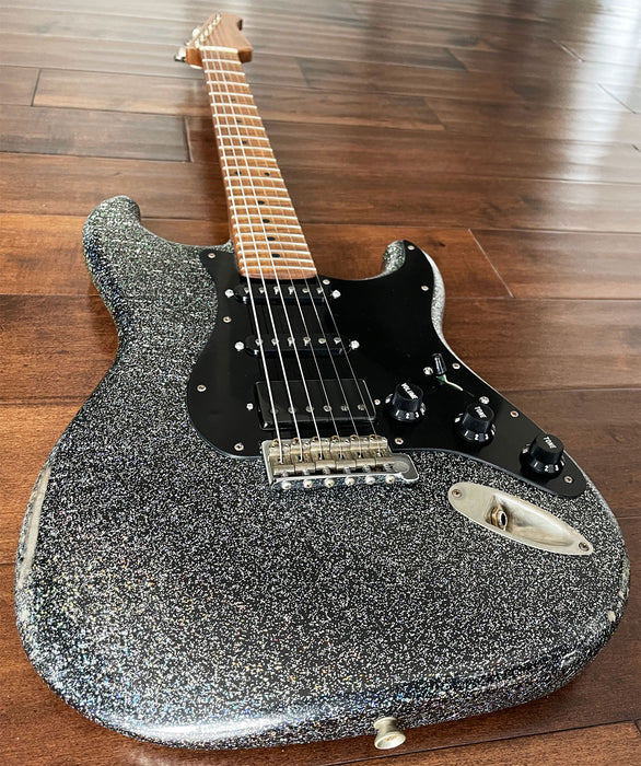 Xotic California Classic XSC-2 Electric Guitar Halo Sparkle over Black 2635