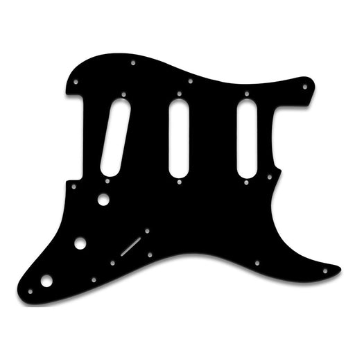WD ST-203 Quality Strat Pickguard 3-Ply Black/White/Black 11-hole