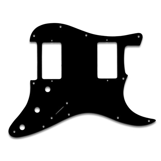 WD STH-203 Quality Strat HH Pickguard 3-Ply Black/White/Black 11-hole